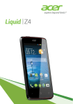 Acer Liquid Z4 User`s manual