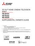 Mitsubishi WD-82740 Specifications