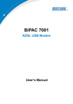 Billion BiPAC 7001 User`s manual