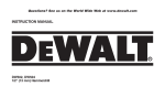 DeWalt DW504 Instruction manual