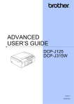 Brother DCP-J315W User`s guide