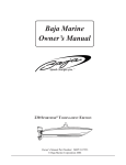 Baja Marine Sportfish Tournament Edition 230 Owner`s manual