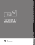 Boston Acoustics Horizon Solo Owner`s manual