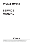 Canon PIXMA MP950 Service manual