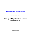 Encore IEEE 802.11G CARDBUS ADAPTER User`s manual
