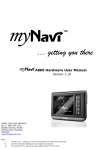 myNavi A800 User manual