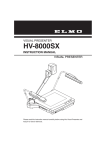 Elmo HV-8000SX Instruction manual