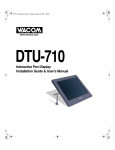 Wacom DTU-710 Installation guide