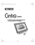Wacom Cintiq 20WSX Installation guide