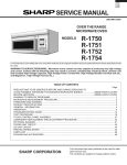 Sharp R-1750 Service manual