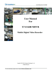 User Manual For X7-E1608 MDVR Mobile Digital Video Recorder