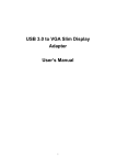 USB3VGA0S User`s Manual