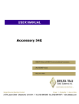 ^1 USER MANUAL ^2 Accessory 54E
