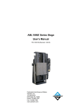 ABL1500Z Series Stage User`s Manual