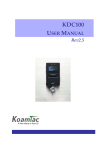 KDC 100 - User Manual
