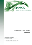 ANALOX 8000 – Helium Analyser User Manual