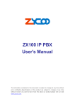 ZX100 IP PBX User`s Manual