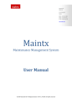 Maintx - User Manual In English - Maintx