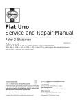 Fiat Uno Service and Repair Manual
