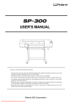 Roland SP-300V User Guide Manual