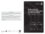 Dayton Audio Sub-Link XR User Manual