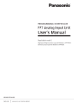 FP7 Analog Input Unit User`s Manual