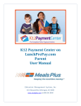 K12 Payment Center on LunchPrePay.com Parent User Manual