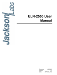 ULN-2550 User Manual