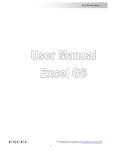 Excel G6 user manual