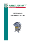 USER`S MANUAL BALL WASHER BT-1200