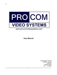 Table of Contents - Procom Video Systems