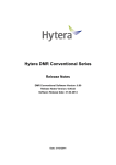 Hytera DMR Conventional Series Release Notes - HAM