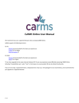 CaRMS Online Help Manual - Canadian Resident Matching Service