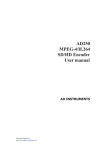 AD250 MPEG-4/H.264 SD/HD Encoder User manual