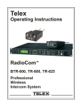 Telex BTR-800 Operation Manual