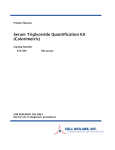 Serum Triglyceride Quantification Kit (Colorimetric)