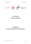 Linz Termine Culture on Demand User Manual Performing