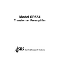 Model SR554 Transformer Preamplifier
