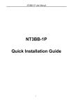 NT3BB-1P Quick Installation Guide