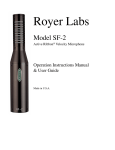 SF-2 Mirophone Manual