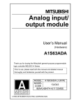 Analog input/output module User`s Manual(Hardware)