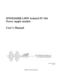 IPWR104HR-L50W Power supply module User`s Manual