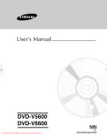 Samsung DVD-V6600 User Guide Manual