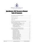 Quickbooks 2007 User Resource Manual
