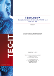 TBarCode/X User Manual V 9