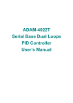 ADAM-4022T Serial Base Dual Loops PID Controller User`s Manual