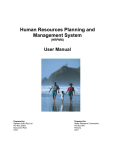 Human Resources Planning and Management System