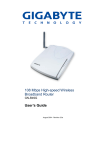 108 Mbps High-speed Wireless Broadband Router User`s