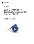 3920 Electronic RTD Temperature Transmitter & Series