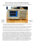 Basics of Using the Tektronix 3012 Digital Oscilloscope